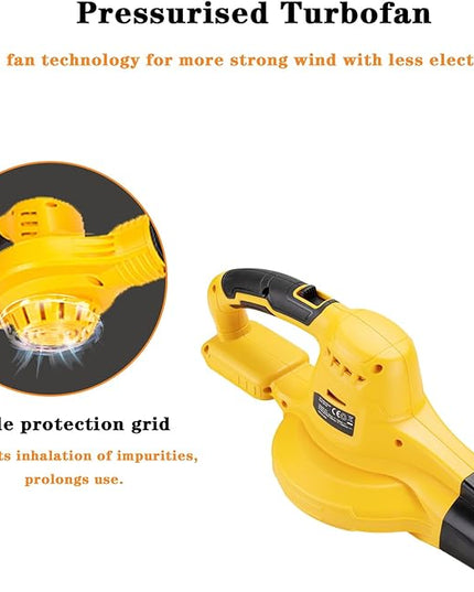 Cordless Leaf Blower Compatible for Dewalt 20V Max Battery(𝐁𝐚𝐭𝐭𝐞𝐫𝐲 & 𝐂𝐡𝐚𝐫𝐠𝐞𝐫 𝐍𝐨𝐭 𝐈𝐧𝐜𝐥𝐮𝐝𝐞𝐝), Electric Handheld Lightweight Leaf Blower for Lawn Care & Yard Cleaning - LeafyLoom
