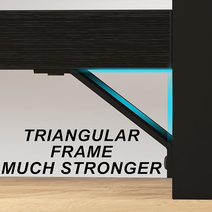 IBF Horizontal Cube Book shelf, Industrial Modern Open Bookshelf, Low Wide Home 5 Cube Storage Organizer Long Shelf for Bedroom, Short Wood and Metal Cubby Book Shelf for Living Room, Black Oak, 47 In - LeafyLoom
