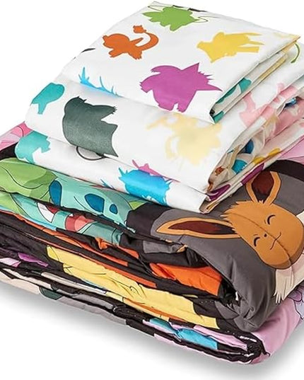 Pokémon, "Kanto Favorites" Twin Bed in a Bag Set, 64" x 86", Twin, Multi Color - LeafyLoom