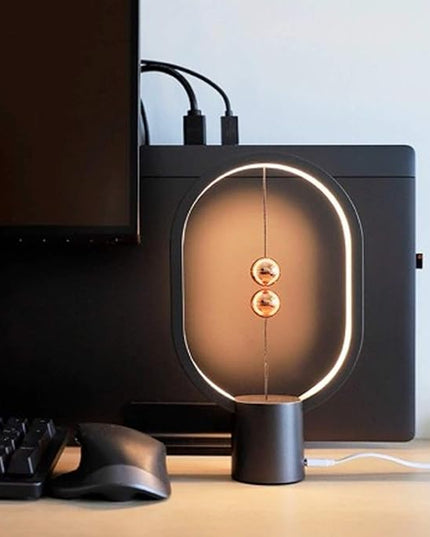 01 Heng Balance Lamp, Smart Magnetic Balance Lamp Magnetic Desk Lamp USB Powered Night Light LED Warm Eye-Care Lamp for Office Bedroom Living Room - LeafyLoom