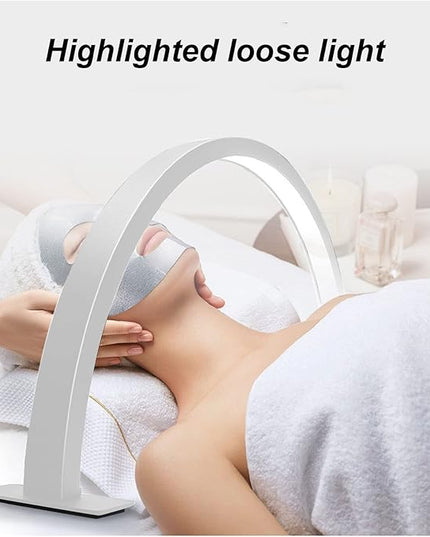 VINGVO Anti Slip LED Half Moon Desk Lamp 3 Color Temperature White Half Moon Nail Art Desk Lamp (US Plug) - LeafyLoom