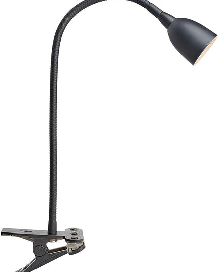 Newhouse Lighting NHCLP-OL-BK Olivia LED Clamp Light Desk Lamp with Flexible Gooseneck, 3 Brightness Levels & 3 Color Modes, Black - LeafyLoom