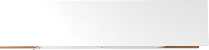 Manhattan Comfort Utopia 70.47" Freestanding Entertainment Center for Living Room, Mid Century Modern TV Stand with Shelves, Storage and Media Holes, Fits 65" Screens, 70.47 Inches, White and Maple - LeafyLoom
