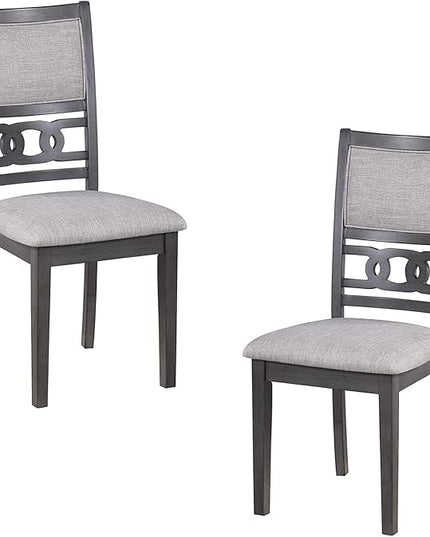 New Classic Furniture Gia Dining Chairs, Set of 2, Gray - LeafyLoom