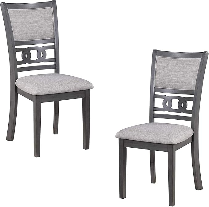 New Classic Furniture Gia Dining Chairs, Set of 2, Gray - LeafyLoom