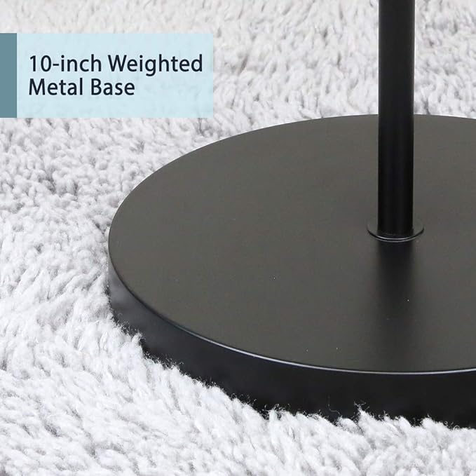 O’Bright Industrial Floor Lamp for Living Room, 100% Metal Lamp, UL Certified E26 Socket, Minimalist Design for Decorative Lighting, Stand Lamp for Bedroom/Office/Dorm, ETL Listed (Black) - LeafyLoom