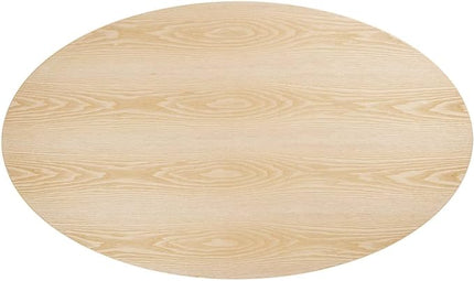 Modway Lippa Dining Table, 60", Black Natural - LeafyLoom