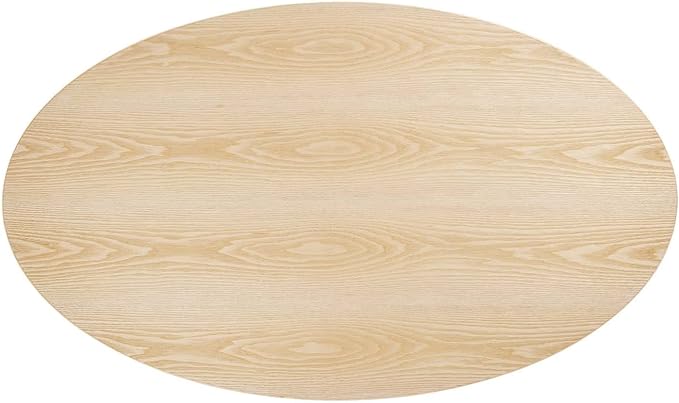 Modway Lippa Dining Table, 60", Black Natural - LeafyLoom