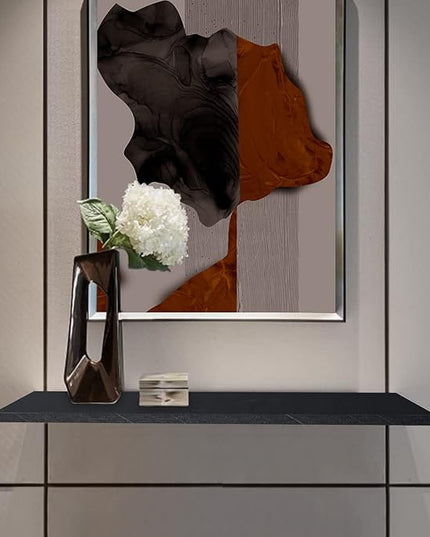 Kaboon Universal Tabletop 45"x20", Solid One-Piece Melamine Table Top, Double Desk L-Desk Floating Desk DIY, Home and Office,Cloud Atlas/Black Marble - LeafyLoom