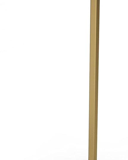 SIMPLIHOME Brook Contemporary 10 Inch Wide Metal C Side Table in White / Gold, For the Living Room and Bedroom - LeafyLoom