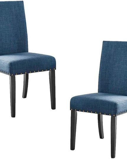 New Classic Furniture Crispin Dining Chair, 2-Pack, Marine Blue - LeafyLoom