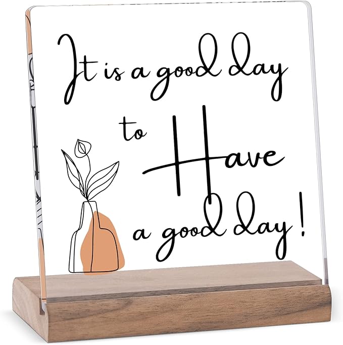 Desk Decorations For Women Office Desk Décor For Women Desk Motivational Work Desk Decor Its A Good Day To Have A Good Day Office Table Desktop Decor Inspirational Quotes Gifts - LeafyLoom