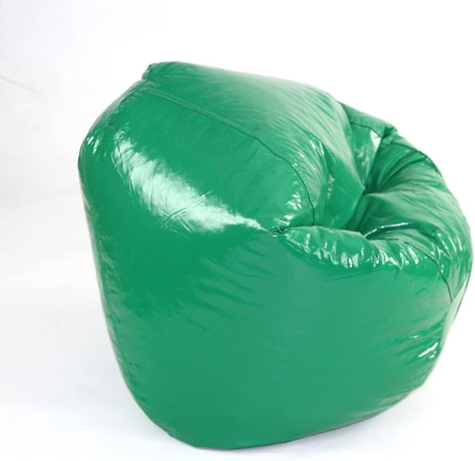 Wet Look Vinyl Bean Bags, Jr Child, Green - LeafyLoom