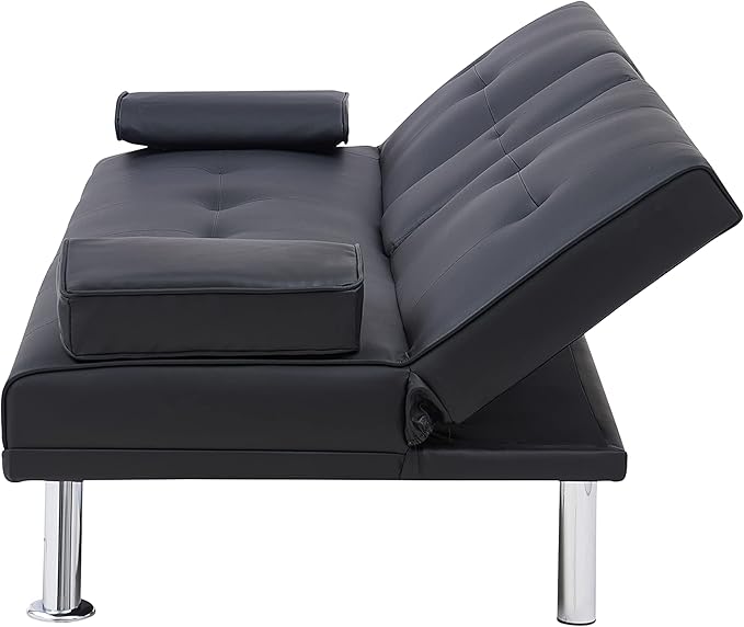 NicBex Rose-SF-00541-DX Sofas, 67" W x 31" D x 33" H, Black - LeafyLoom