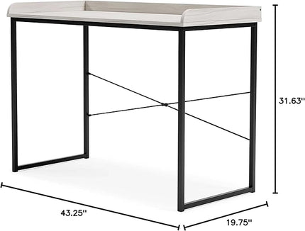 Signature Design by Ashley Bayflynn 32" Modern Home Office Desk, White & Black - LeafyLoom