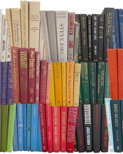 Colored Real Decorative Book Set - Decor Books for Book Shelf Decor, Home Decor for Shelves, Bookcase Decor - Great Book Decor, Decorative Books for Home Decor, Books for Decor (Ocean) - LeafyLoom
