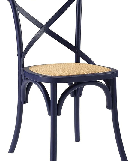 Modway Gear Side Set of 2, Two Dining Chairs, Midnight Blue - LeafyLoom