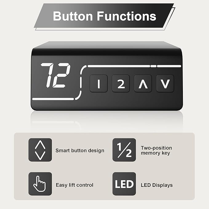 L-Shaped Electric Standing Desk, 63 x 48 Inches Height Adjustable Coner Table, Home Office Computer Workstation, Black, 63 x 48 Inch - LeafyLoom