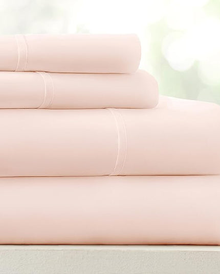 Linen Market Bed Sheets for Queen Size Bed (Blush) - Sleep Better Than Ever with These Soft and Cooling Queen Sheets - Deep Pocket Fits 16" Thick Beds - 4 Piece Queen Sheet Set - LeafyLoom