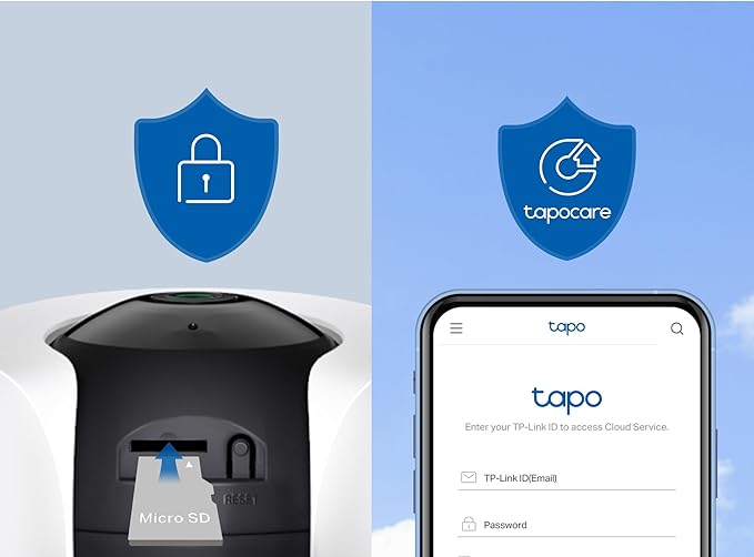 TP-Link Tapo 2K QHD Pan/Tilt Wi-Fi Camera | Apple HomeKit | Physical Privacy Mode | Color Night Vision | Motion Tracking | 2-Way Audio | Local/Cloud Storage | Works w/Alexa&Google Home | (Tapo C225) Tapo