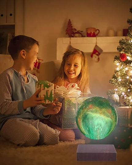 VGAzer Levitating Moon Lamp, 3D Illusion Moon Lamp with Remote Control, LED Galaxy Lamp for Bedroom Living Room Decoration, Unique Gifts for Kids Lover Friends (16 Colors Galaxy Suqare base) - LeafyLoom