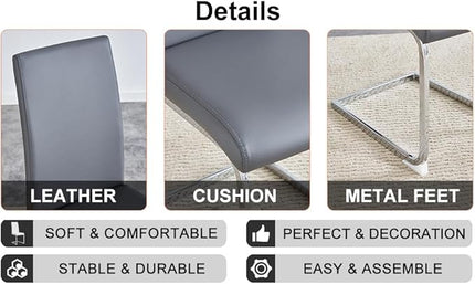 NicBex Haerin-SD-00309-LWJ Dining Chairs, 16.5"x16.5"x39", Gray - LeafyLoom
