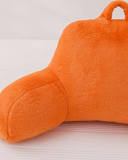 Aimuan Reading Pillow Bed Rest Wedge Large Adult Backrest Pillow with Arms Back Support for Sitting Up in Bed Cushion Incline Rest Sleeping Snoring Pillow, Orange - LeafyLoom