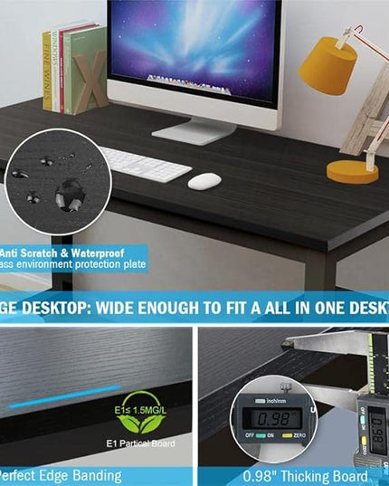 Tribesigns Computer Desk, 47 inch Modern Simple Office Desk Computer Table Study Writing Desk for Home Office, White - LeafyLoom