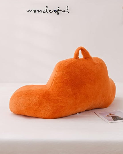 Aimuan Reading Pillow Bed Rest Wedge Large Adult Backrest Pillow with Arms Back Support for Sitting Up in Bed Cushion Incline Rest Sleeping Snoring Pillow, Orange - LeafyLoom