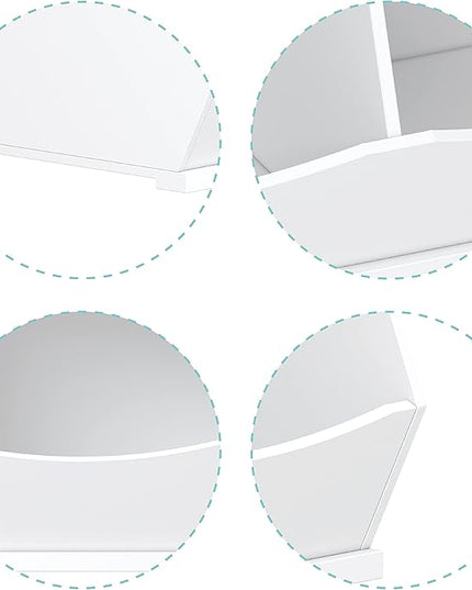 UTEX Toy Storage Organizer,Kids Stackable Toy Storage Bins,Toy Boxes and Storage Cubby for Playroom,Bedroom,Nursery School,White - LeafyLoom