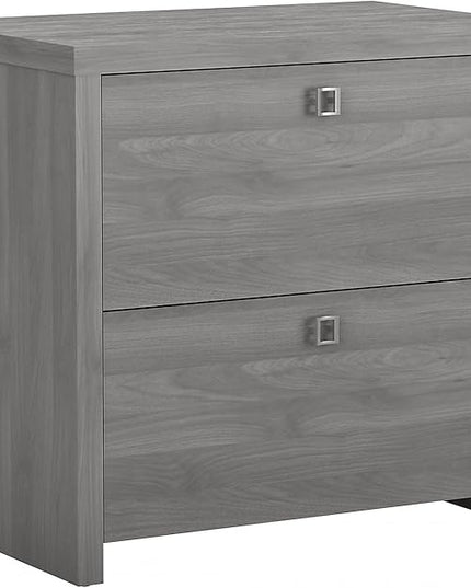 Office by kathy ireland Echo 2-Drawer Lateral File Cabinet, Letter/Legal, Modern Gray, 32-inch (KI60402-03) - LeafyLoom