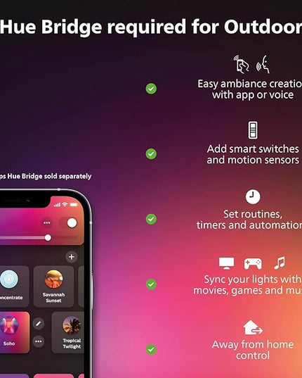 Philips Hue Lily Outdoor Smart Spot Light Base Kit - White and Color Ambiance LED Walkway Lights - Low Voltage Landscape Lighting - Requires Bridge - Control with App and Voice - Weatherproof - 3 Pack PhilipsHue