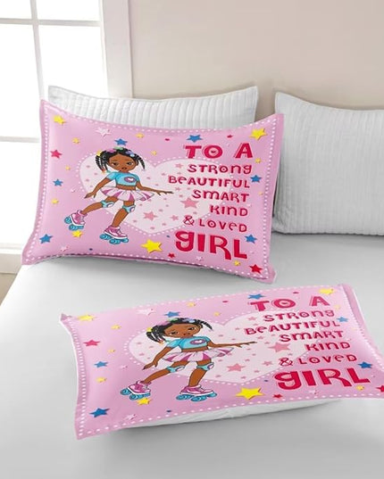 Black Ballerina Comforter Twin Sets for Girls Toddle,Black Girl Magic Comforter Set for Teens Kids,African American Afro Girl Inspirational Bedding Sets - LeafyLoom