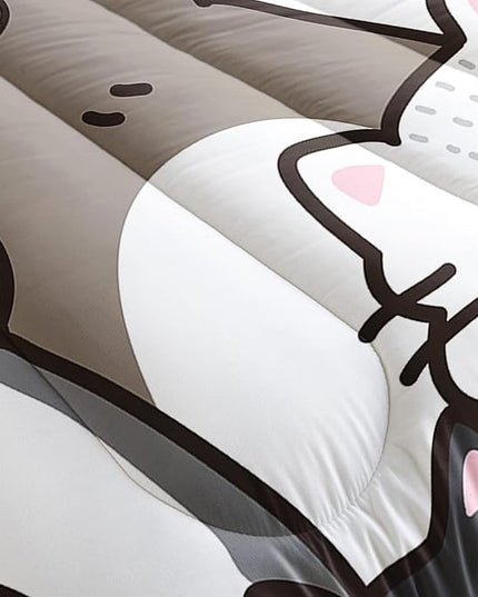 CVHOUSE Cat Bedding,Cartoon Cat Comforter Queen,Animals Print Comforter Set for Kids,Kawaii Quilt Set with 1 Comforter and 2 Pillow Cases - LeafyLoom