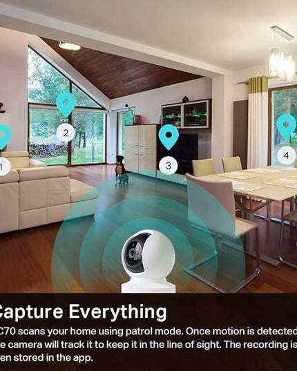 Kasa Indoor Pan/Tilt Smart Security Camera, 1080p HD Dog-Camera,2.4GHz with Night Vision,Motion Detection for Baby and Pet Monitor, Cloud & SD Card Storage, Works with Alexa& Google Home (EC70), White KasaSmartbyTP-Link