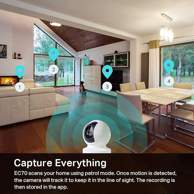 Kasa Indoor Pan/Tilt Smart Security Camera, 1080p HD Dog-Camera,2.4GHz with Night Vision,Motion Detection for Baby and Pet Monitor, Cloud & SD Card Storage, Works with Alexa& Google Home (EC70), White KasaSmartbyTP-Link