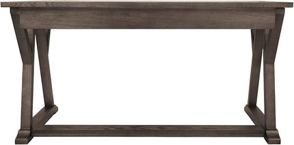 Signature Design by Ashley Luxenford Rustic Farmhouse 60" Home Office Desk with Drawers, Distressed Gray - LeafyLoom