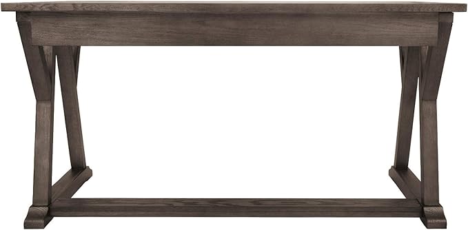 Signature Design by Ashley Luxenford Rustic Farmhouse 60" Home Office Desk with Drawers, Distressed Gray - LeafyLoom