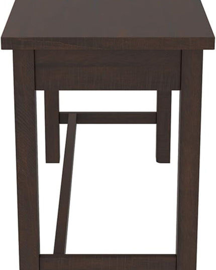 Signature Design by Ashley Camiburg Modern Home Office Writing Desk with Drawers, Warm Brown - LeafyLoom