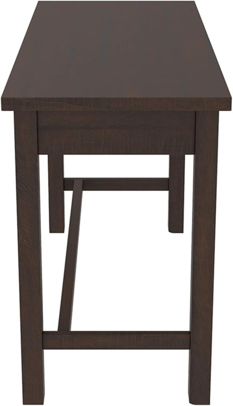 Signature Design by Ashley Camiburg Modern Home Office Writing Desk with Drawers, Warm Brown - LeafyLoom