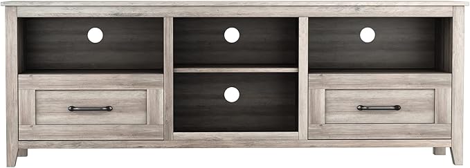 NicBex TV Stand for 60 Inch TV TV Console Table with 2 Drawers and 4 High-Capacity Storage Compartment,Entertainment Center with Storage for Living Room,Bedroom,70.08 Inch,Grey - LeafyLoom