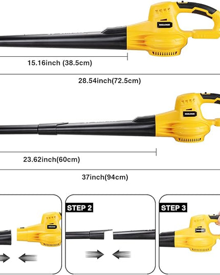 Cordless Leaf Blower Compatible for Dewalt 20V Max Battery(𝐁𝐚𝐭𝐭𝐞𝐫𝐲 & 𝐂𝐡𝐚𝐫𝐠𝐞𝐫 𝐍𝐨𝐭 𝐈𝐧𝐜𝐥𝐮𝐝𝐞𝐝), Electric Handheld Lightweight Leaf Blower for Lawn Care & Yard Cleaning - LeafyLoom