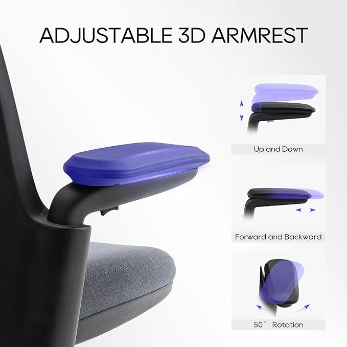 COLAMY Ergonomic Mesh Office Chair 300LBS, Mid Back Office Chair, Computer Desk Chair with Adjustable Lumbar Support, Slide Seat, Tilt Lock-2 Set - LeafyLoom