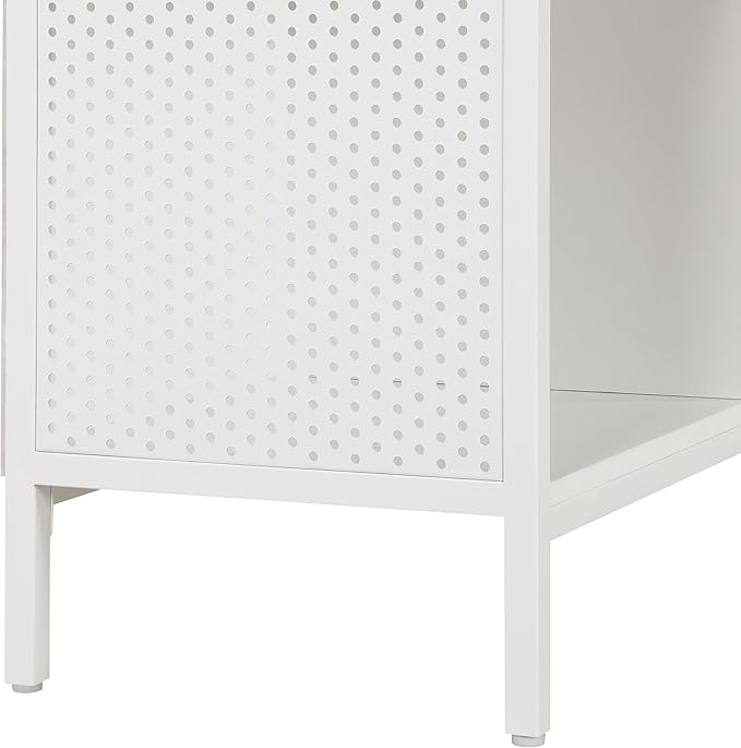 OSP Home Furnishings Ace Contemporary Modern Storage Cube Bookcase, 4 Cubes, White Finish - LeafyLoom