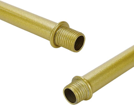 Semetall 6Pcs Straight Pipe Lamp Stem Kit with Connectors,121mm Lamp Rod for Making Floor Lamps,Gold - LeafyLoom