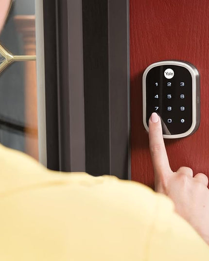 Yale Security Deadbolt Lock, Satin Nickel Keyless Non-Connected Entry Door Lock with Digital Keypad Touchscreen for Code Entry, ‎YRD256-NR-619 Yale