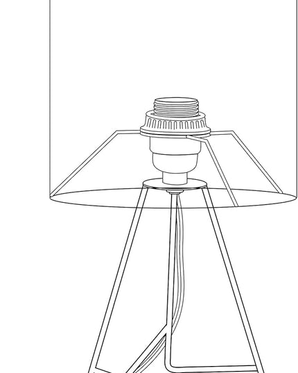 Simple Designs LT2066-GDW 13.5" Down to the Wire Metal Table Lamp with Fabric Shade, Gold with White Shade - LeafyLoom
