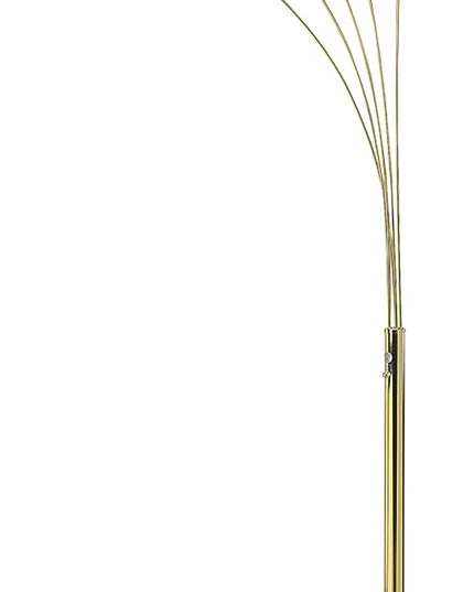 NicBex Floor Lamp,Modern Home Decor Arc Floor Lamp with 5 Arm Aluminum Led and Adjustable Domes,Standing Lamp Tall Lamp,Floor Lamps for Living Room,Bedroom and Office,Reading Light,Easy Assembly,Gold - LeafyLoom