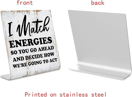 Funny Desk Signs for Women Office, Funny Office Decor for Women Desk, Office Shelf Table Desk Decor for Cowoker Friends Sister Women Gift, Coworker Gifts for Women Office dksg3 - LeafyLoom