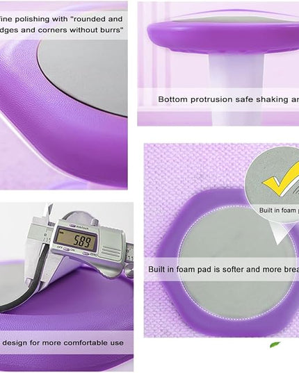 Active Chairs Kids Preschool Wobble Stool - Alternative Flexible Seating Balance Wiggle Stool for Classroom,Preschool,Kindergarten&Elementary School,Active Sensory Chairs,Ages3-8,Purple(14in) - LeafyLoom